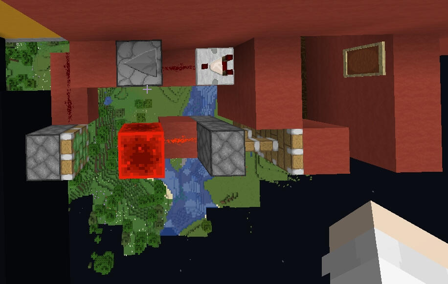 Item frame redstone door. Putting an item in the item frame will open the door.